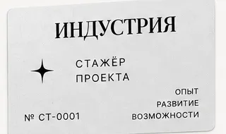 Карточка стажёра проекта «Индустрия»